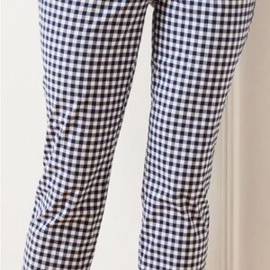 Talbots Navy and White Gingham Pants